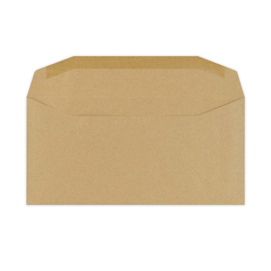 DL Manila Brown Business 80gsm Gummed Envelope (110 x 220mm)