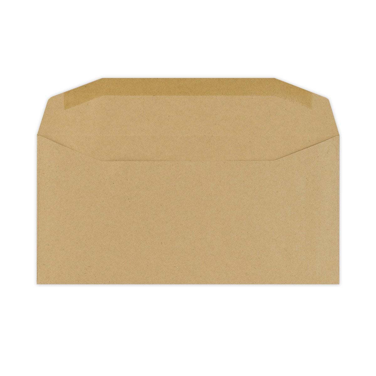 DL Manila Brown Business 80gsm Gummed Envelope (110 x 220mm)