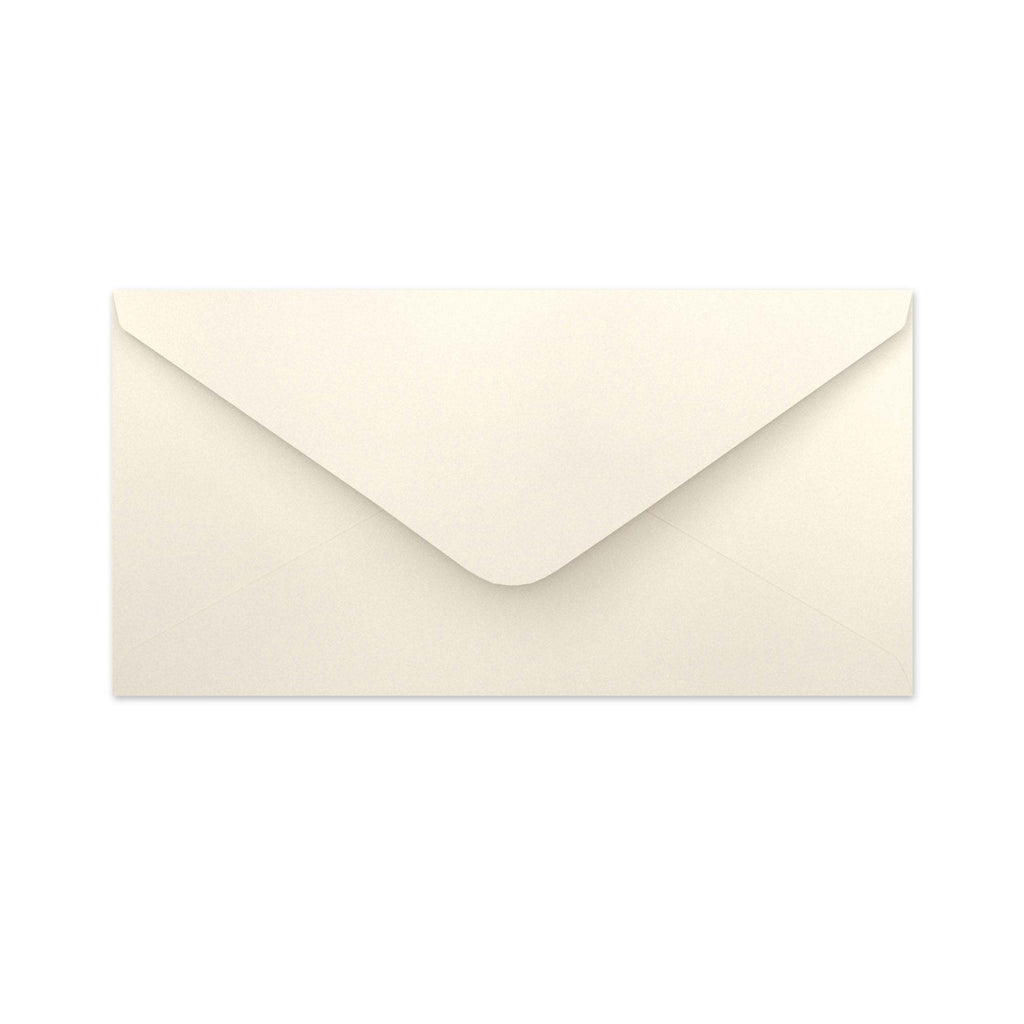 DL Oyster 90gsm Gummed V-Flap Envelope (110 x 220mm)