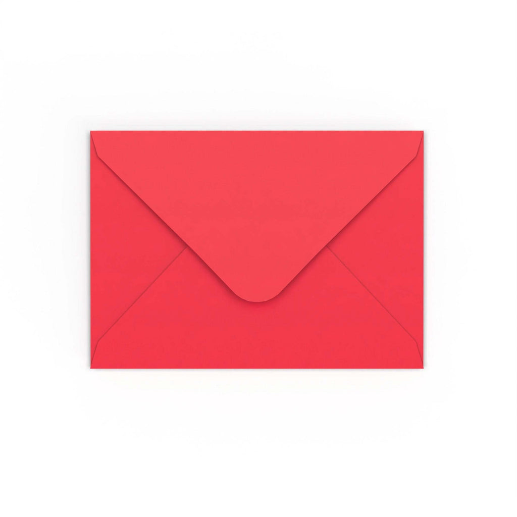 Bright Red Gummed V-Flap 120gsm Envelope (125 x 175mm)