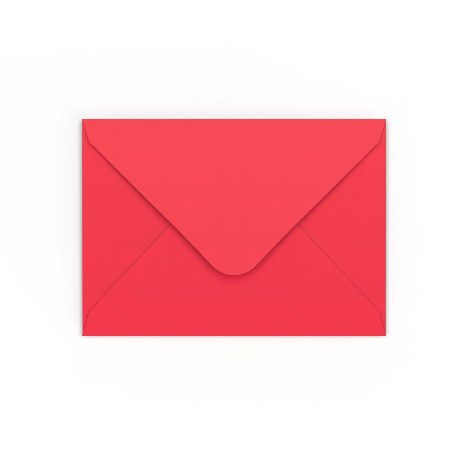 Bright Red Gummed V-Flap 120gsm Envelope (125 x 175mm)