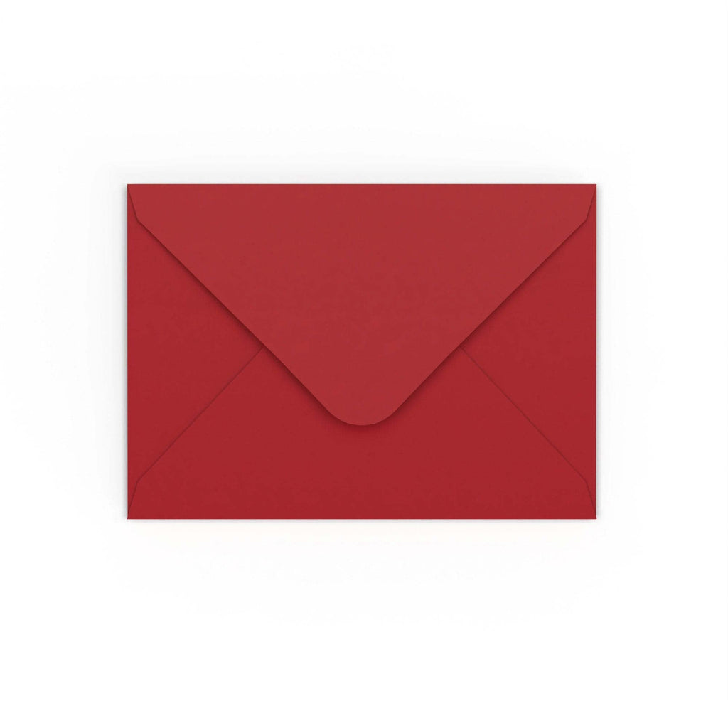 Dark Red Gummed V-Flap 120gsm Envelope (125 x 175mm)