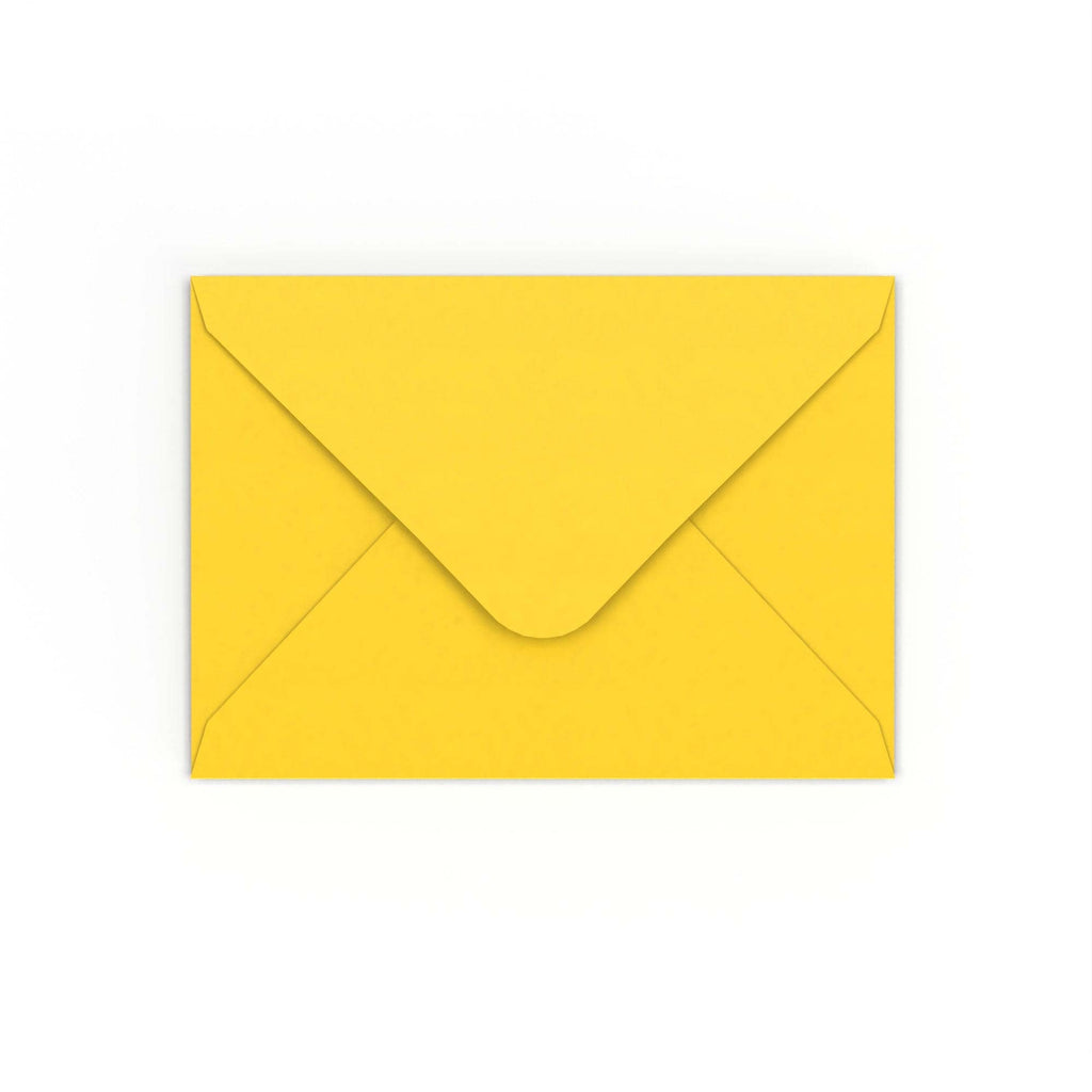 Mid Yellow Gummed V-Flap 120gsm Envelope (125 x 175mm)
