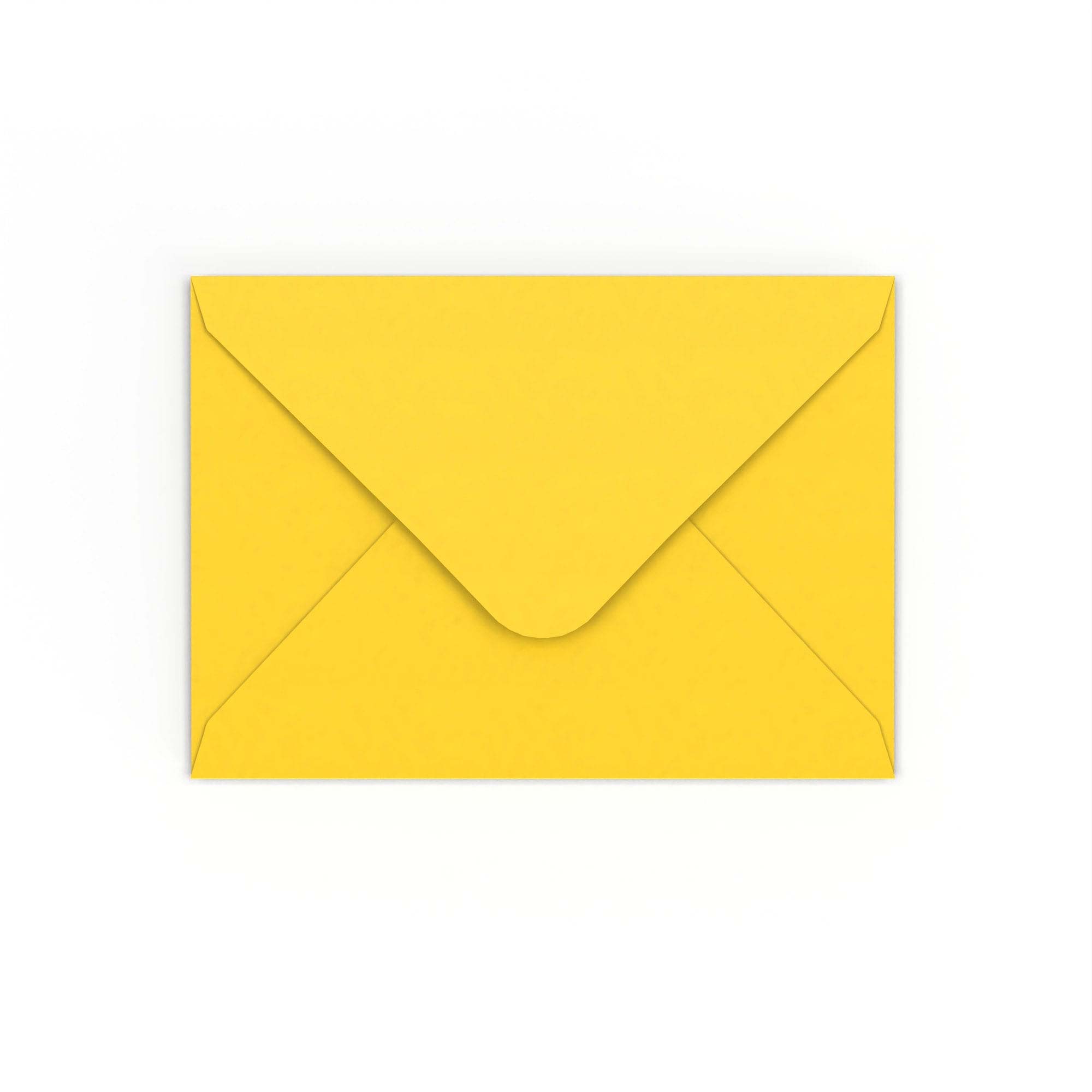 Mid Yellow Gummed V-Flap 120gsm Envelope (125 x 175mm)