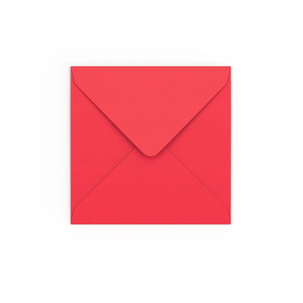 Bright Red Gummed V-Flap 120gsm Envelope (130 x 130mm)
