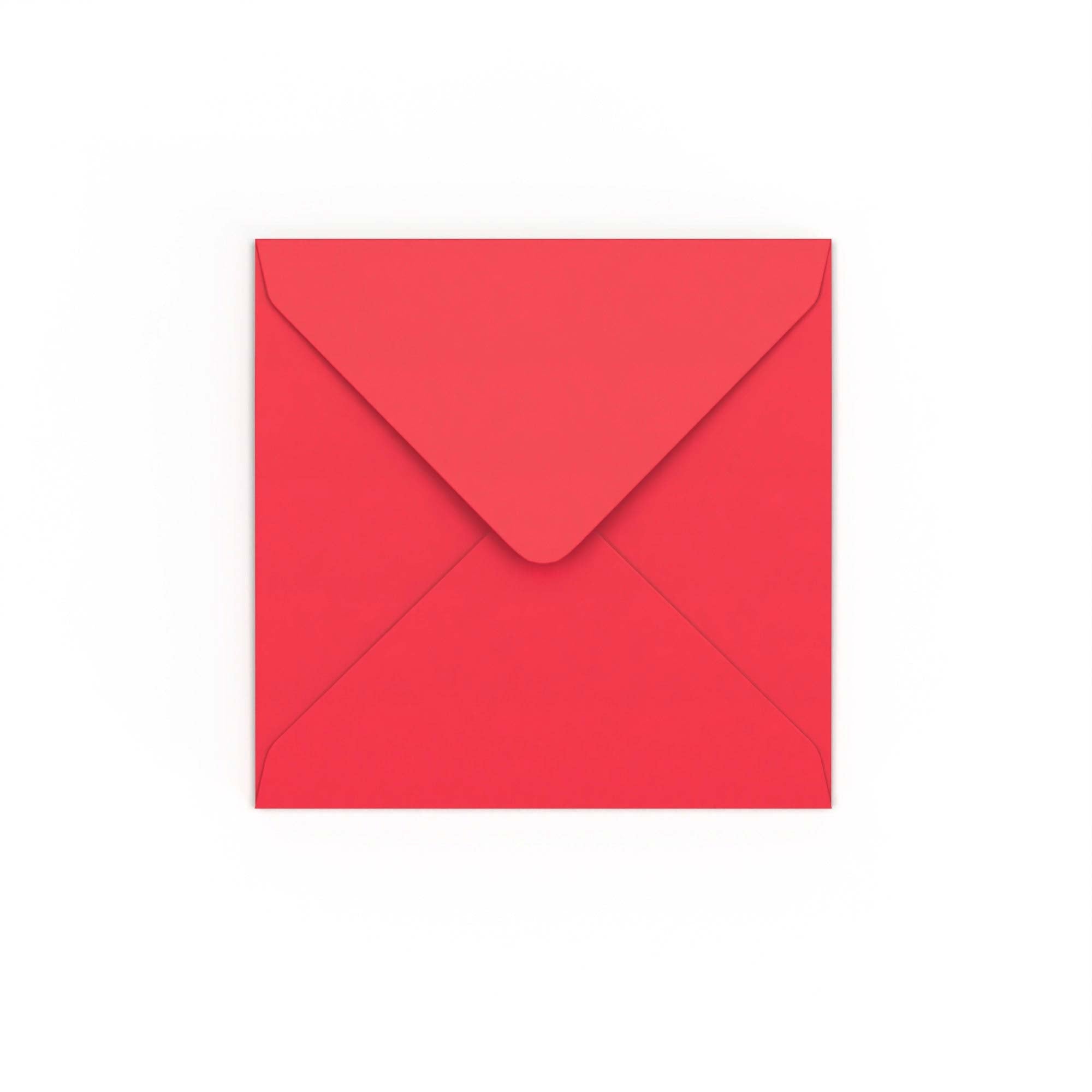 Bright Red Gummed V-Flap 120gsm Envelope (130 x 130mm)
