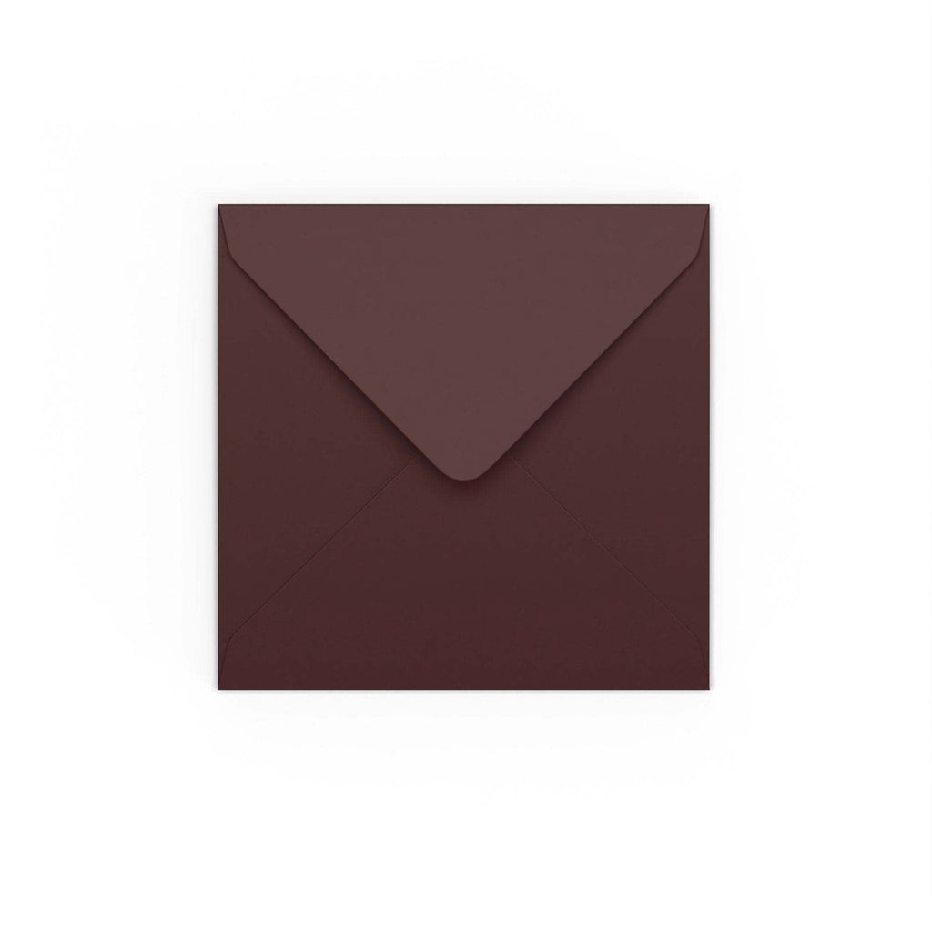 Burgundy Gummed V-Flap 110gsm Envelope (130 x 130mm)