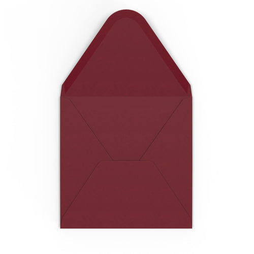 Burgundy Gummed V-Flap 110gsm Envelope (130 x 130mm)