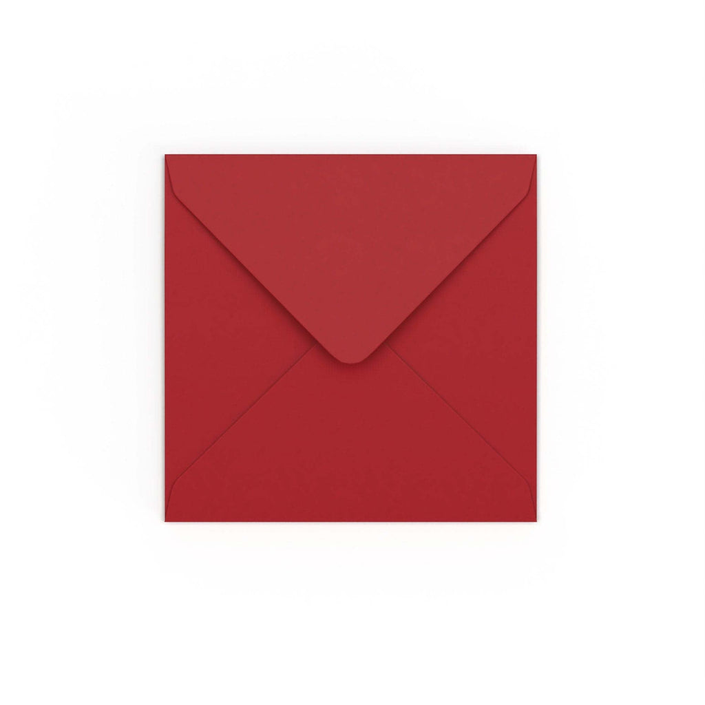Dark Red Gummed V-Flap 120gsm Envelope (130 x 130mm)