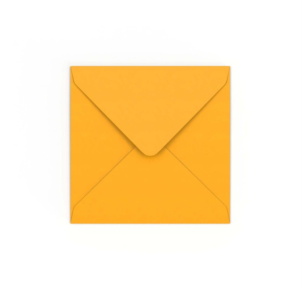 Dark Yellow Gummed V-Flap 120gsm Envelope (130 x 130mm)