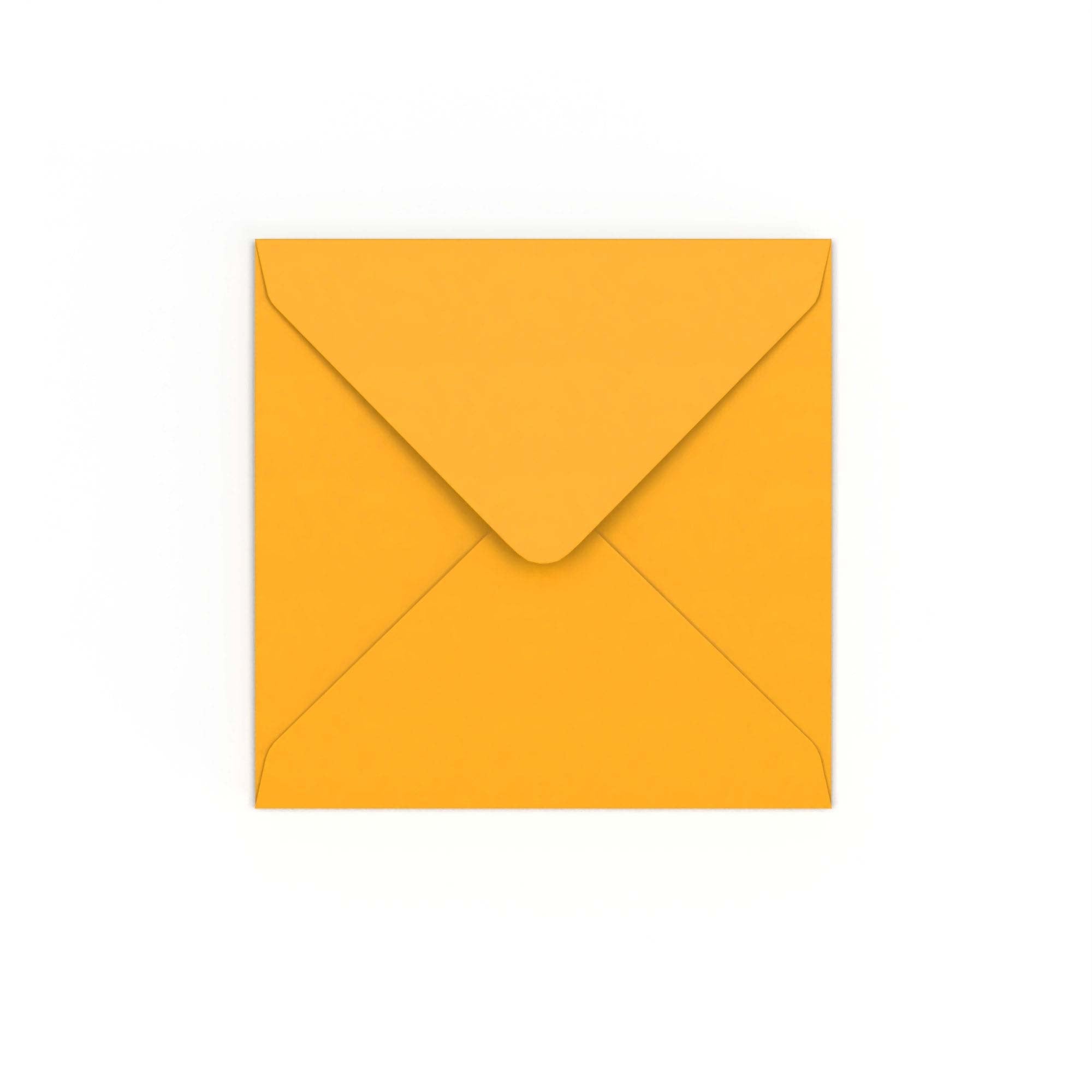 Dark Yellow Gummed V-Flap 120gsm Envelope (130 x 130mm)