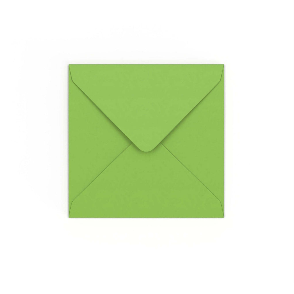 Mid Green Gummed V-Flap 120gsm Envelope (130 x 130mm)