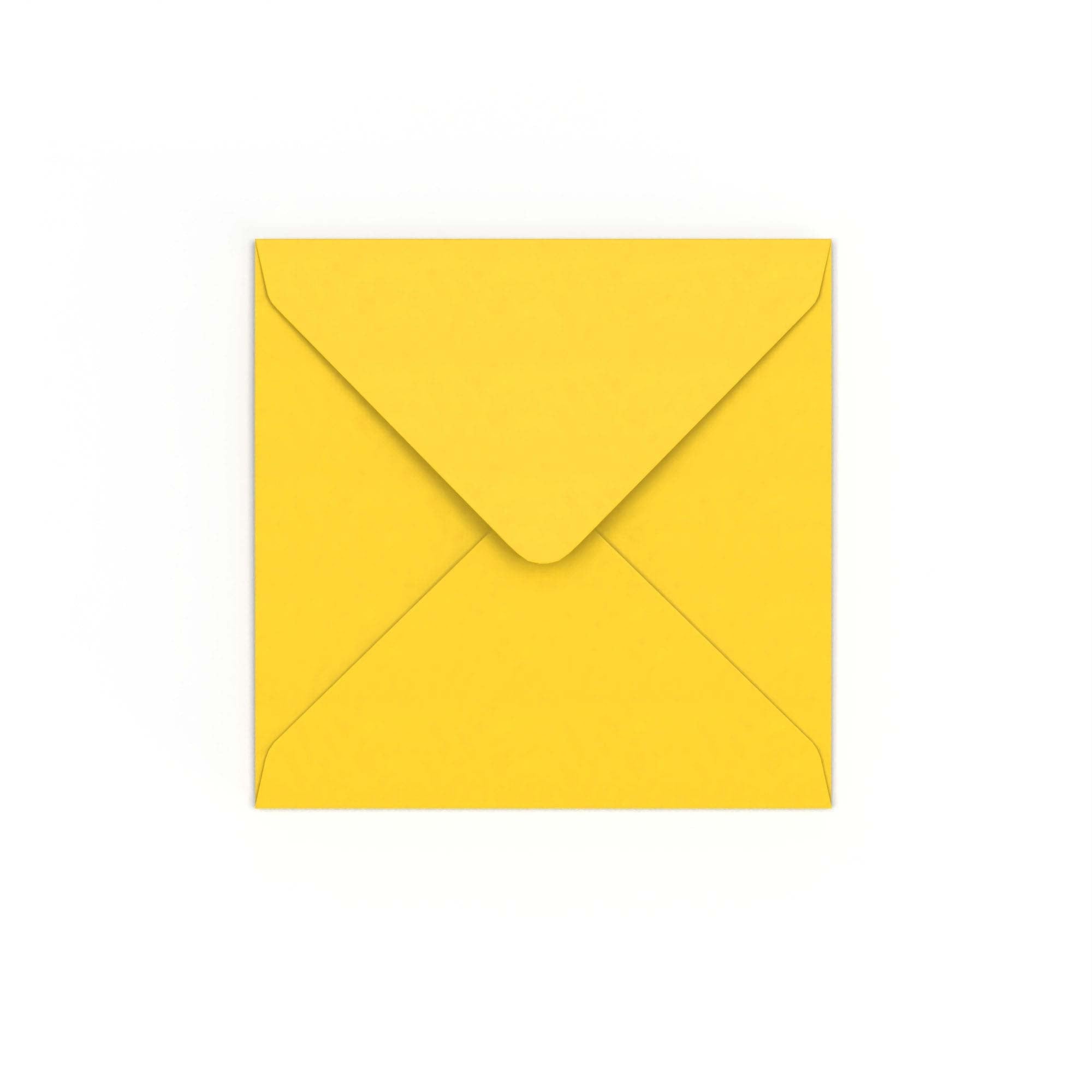 Mid Yellow Gummed V-Flap 120gsm Envelope (130 x 130mm)