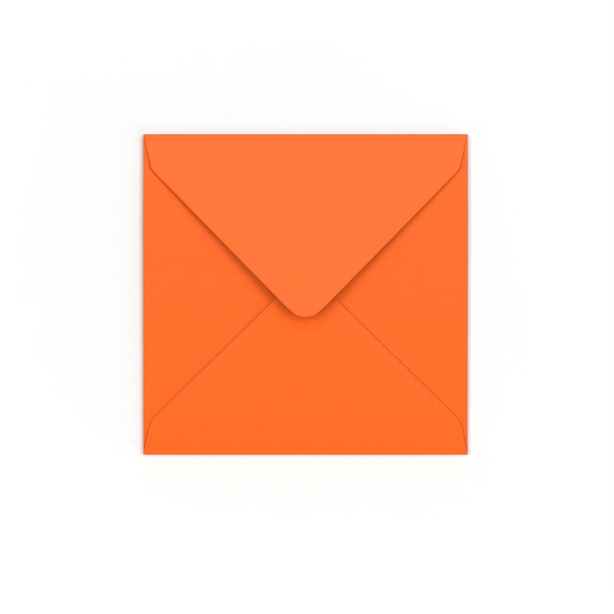 Orange Gummed V-Flap 120gsm Envelope (130 x 130mm)