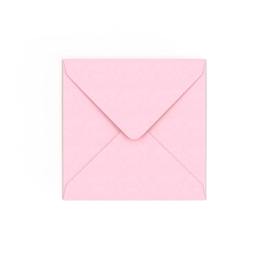 Pale Pink Gummed V-Flap 120gsm Envelope (130 x 130mm)