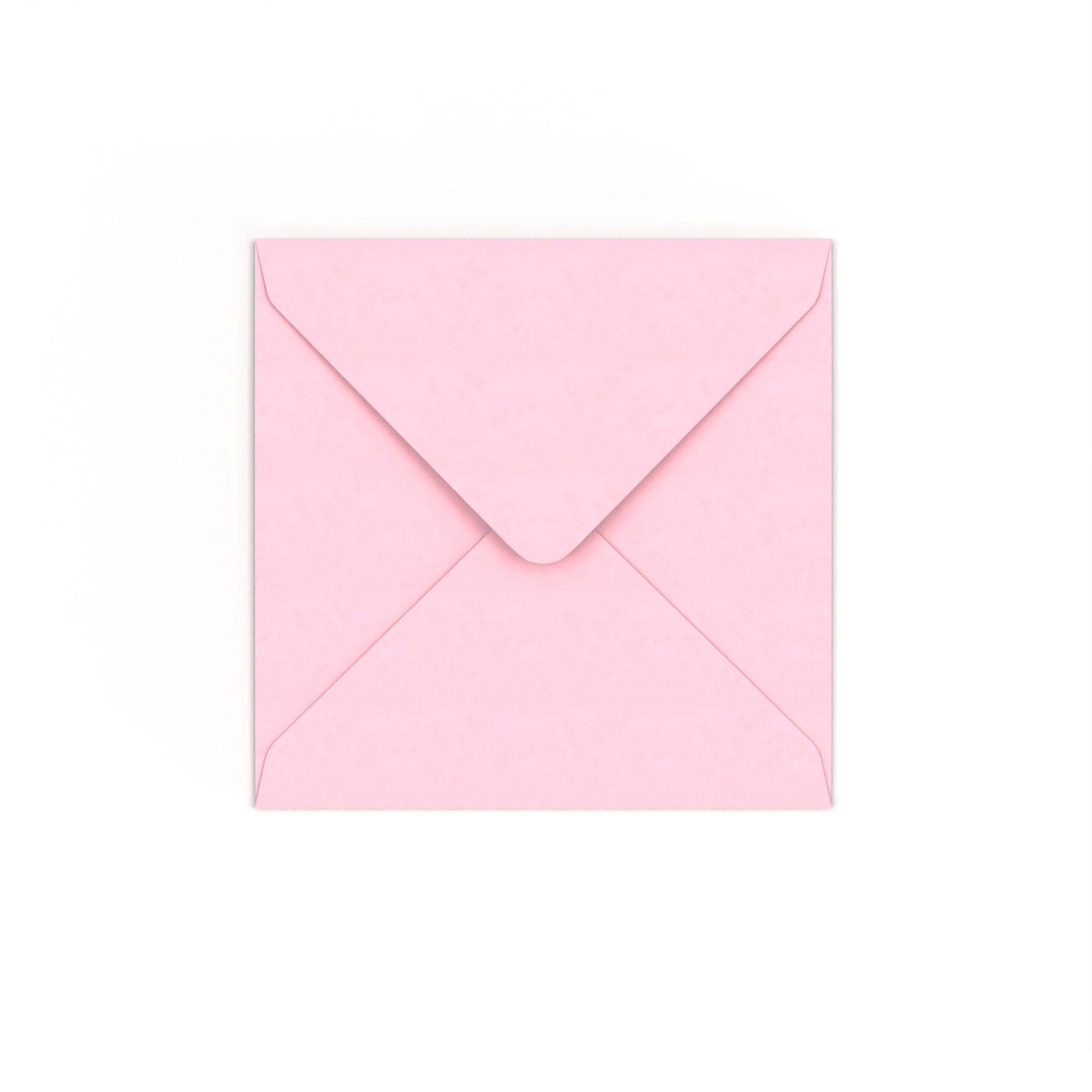 Pale Pink Gummed V-Flap 120gsm Envelope (130 x 130mm)