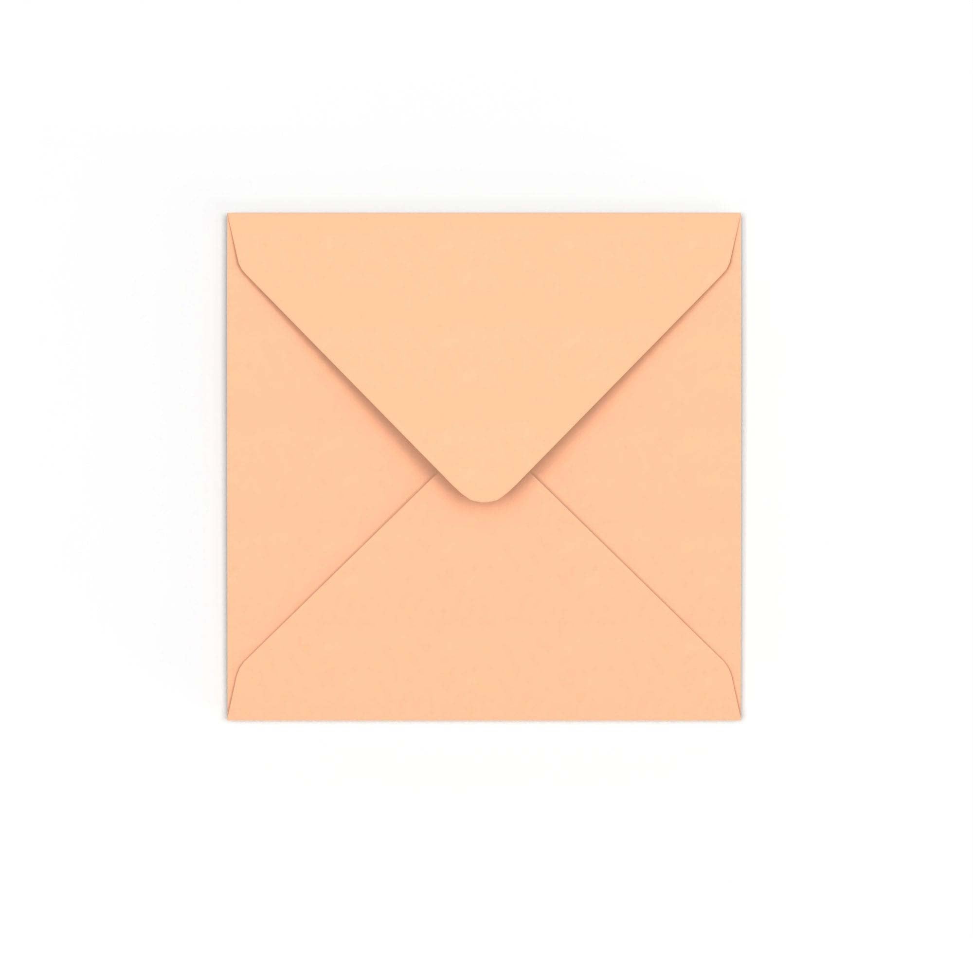Salmon Pink Gummed V-Flap 120gsm Envelope (130 x 130mm)