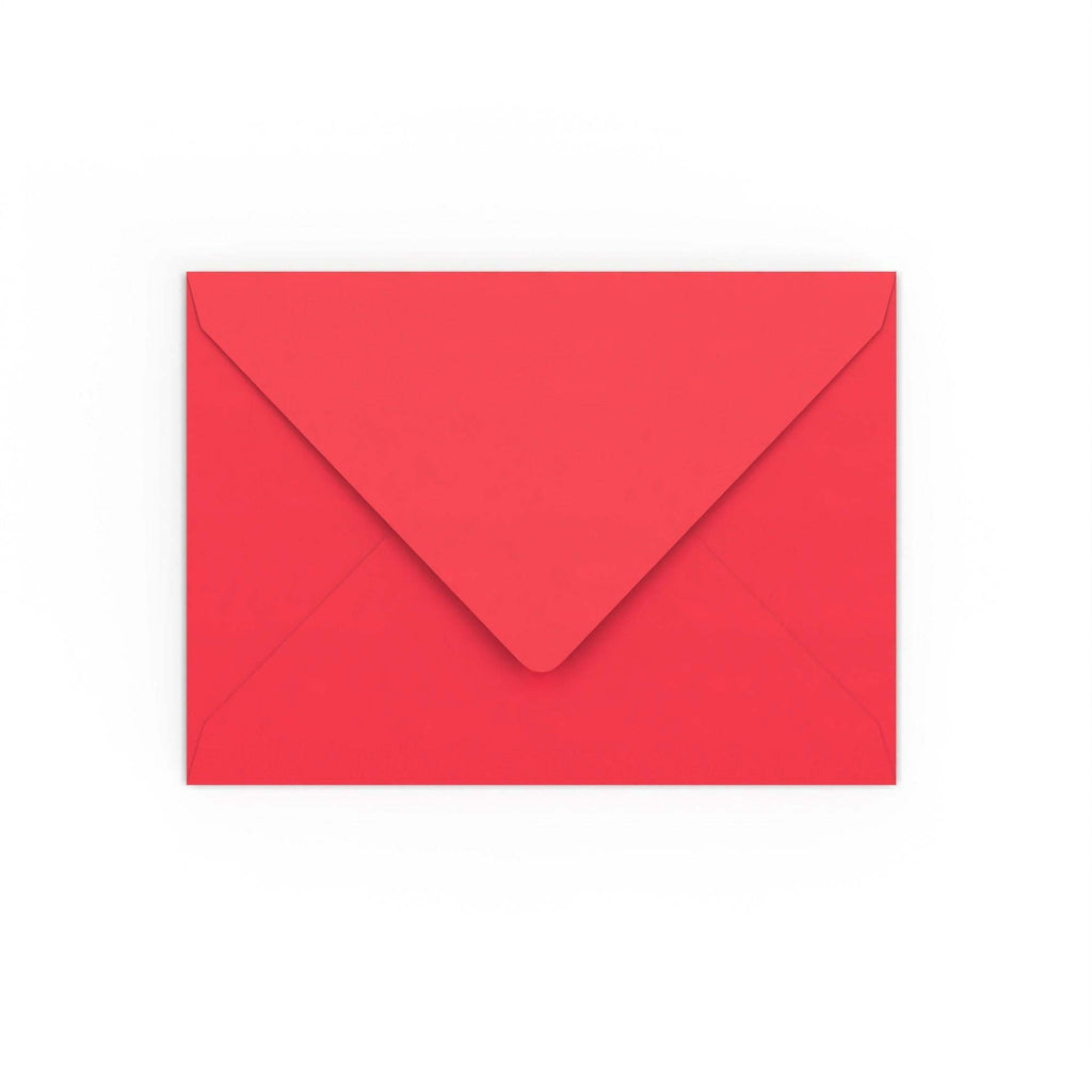 Bright Red Gummed V-Flap 120gsm Envelope (133 x 184mm)