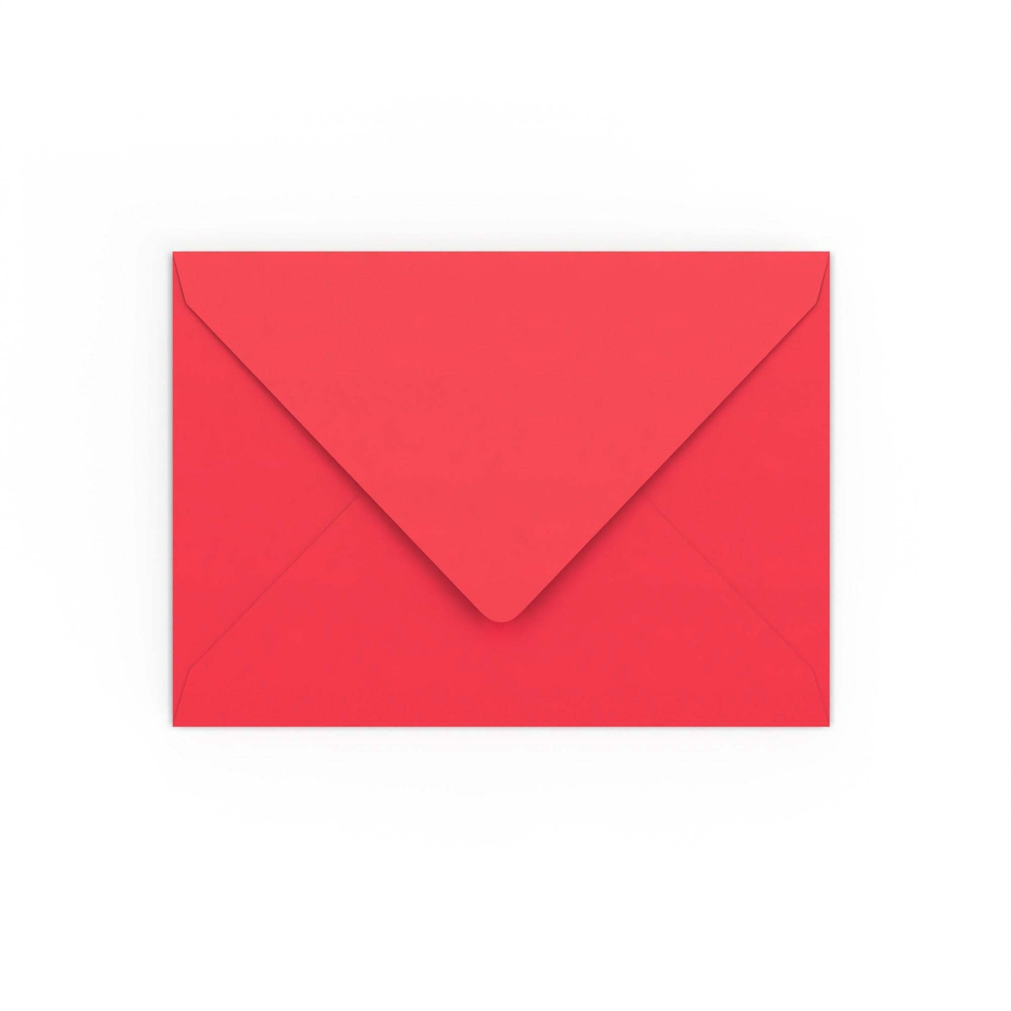 Bright Red Gummed V-Flap 120gsm Envelope (133 x 184mm)