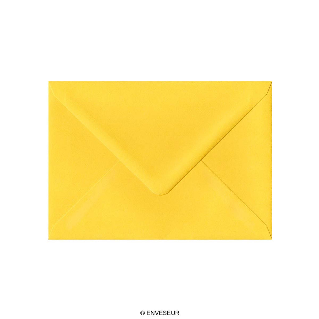 Mid Yellow Gummed V-Flap 120gsm Envelope (133 x 184mm)