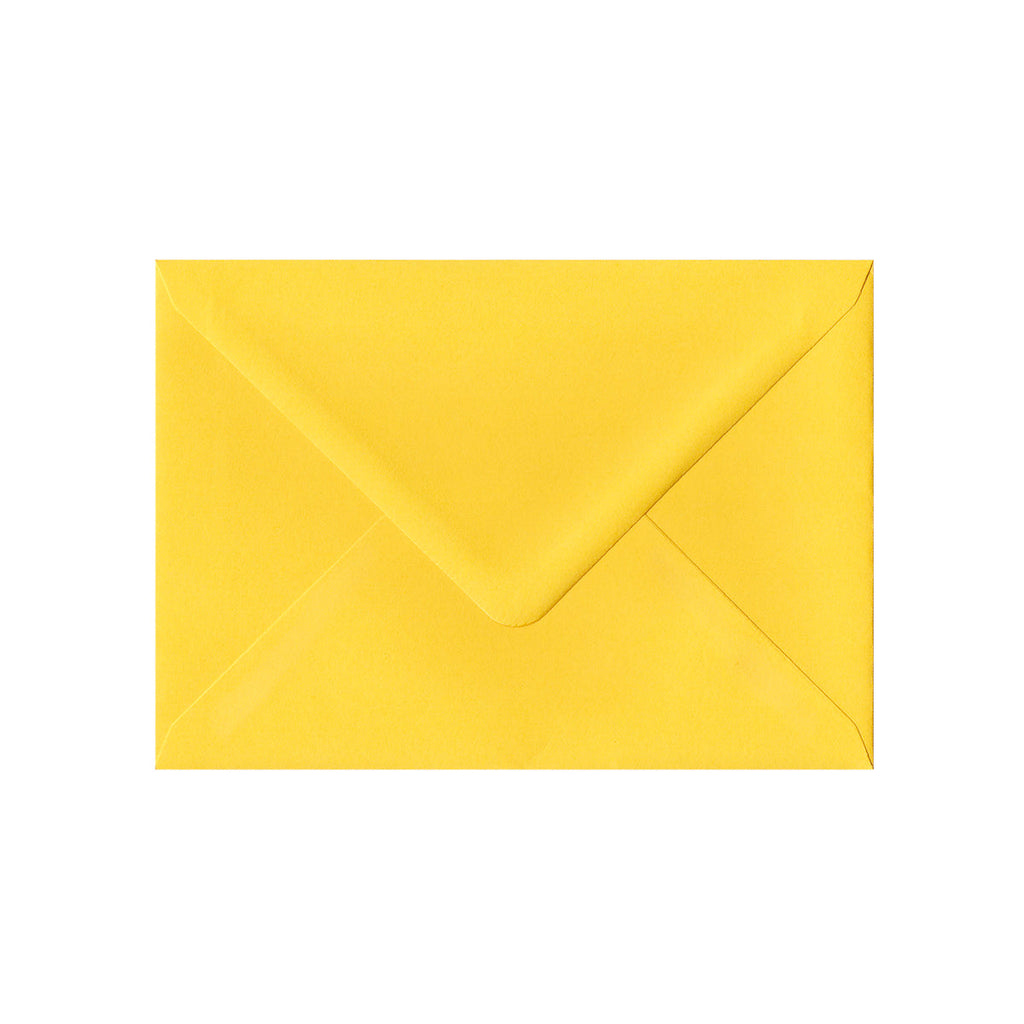 Mid Yellow Gummed V-Flap 120gsm Envelope (133 x 184mm)