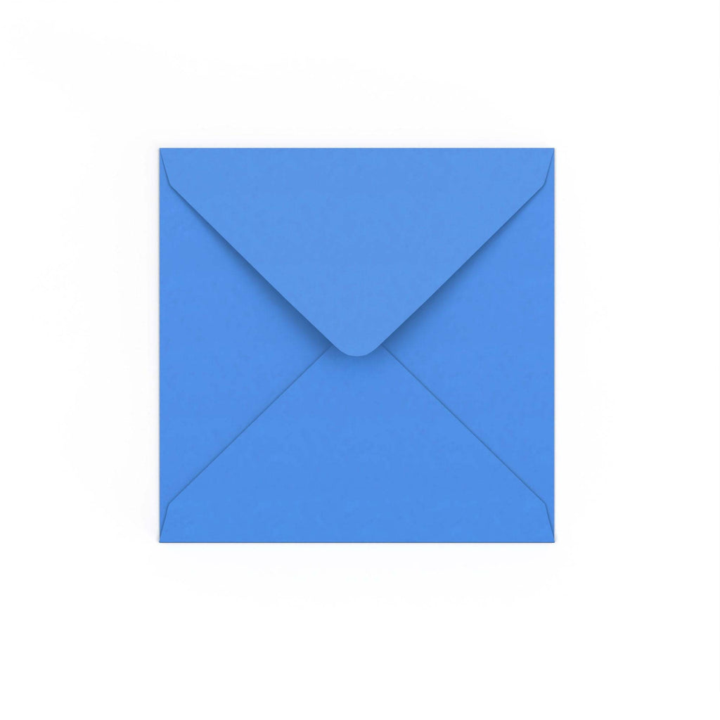 Bright Blue Gummed V-Flap 120gsm Envelope (140 x 140mm)