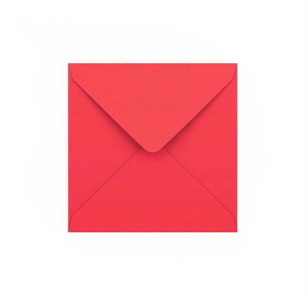 Bright Red Gummed V-Flap 120gsm Envelope (140 x 140mm)