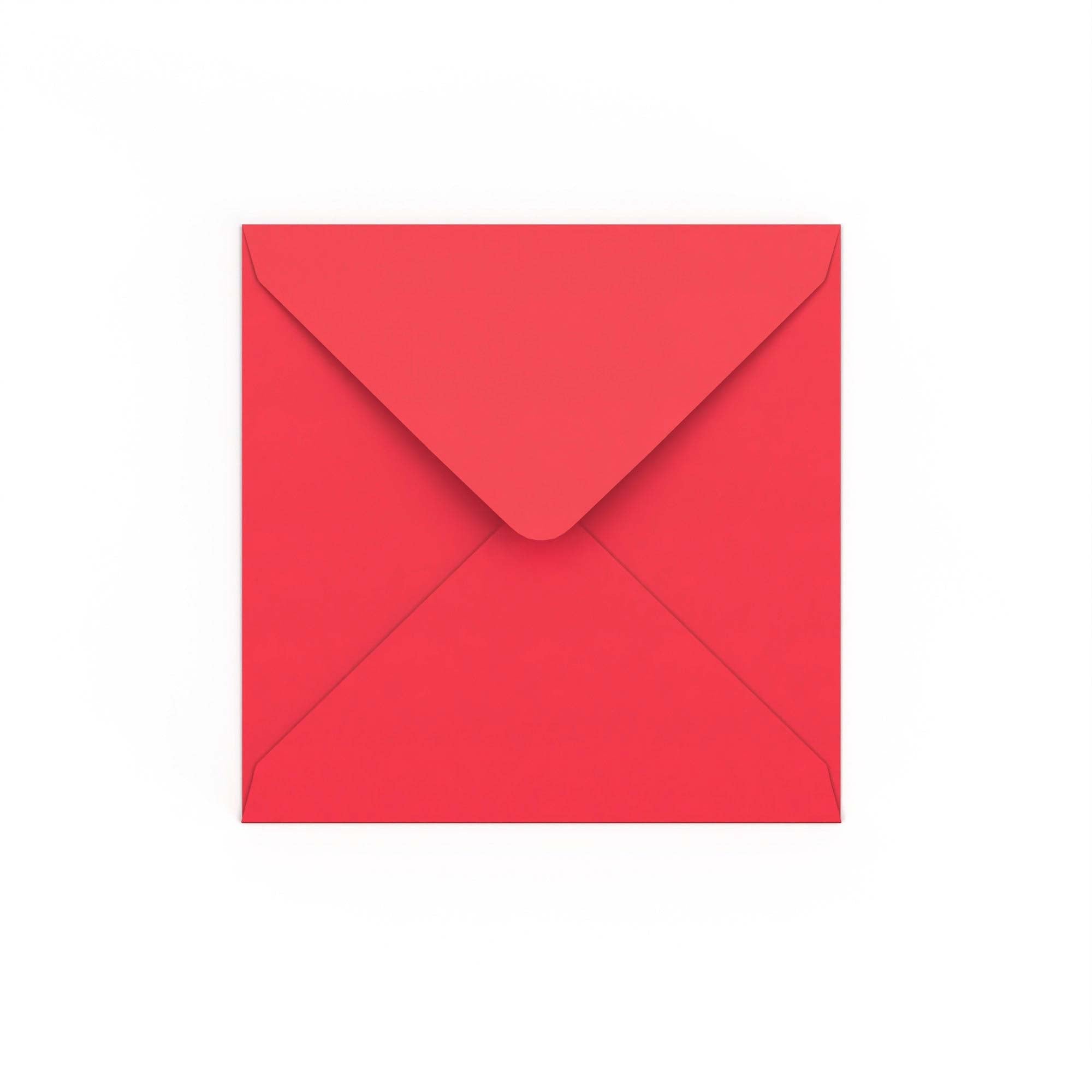 Bright Red Gummed V-Flap 120gsm Envelope (140 x 140mm)