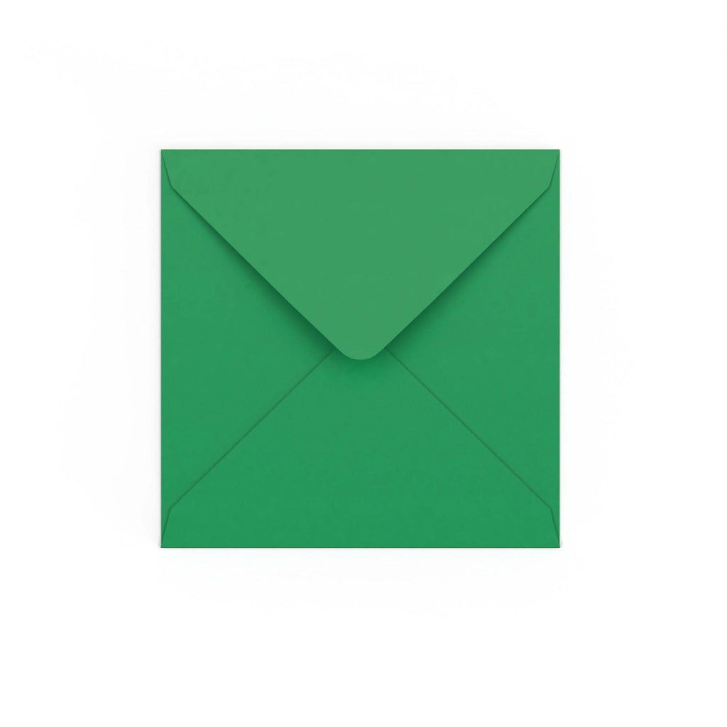 Dark Green Gummed V-Flap 120gsm Envelope (140 x 140mm)
