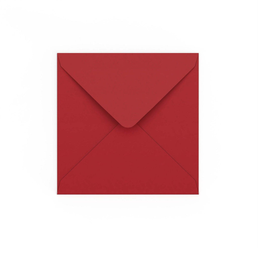 Dark Red Gummed V-Flap 120gsm Envelope (140 x 140mm)
