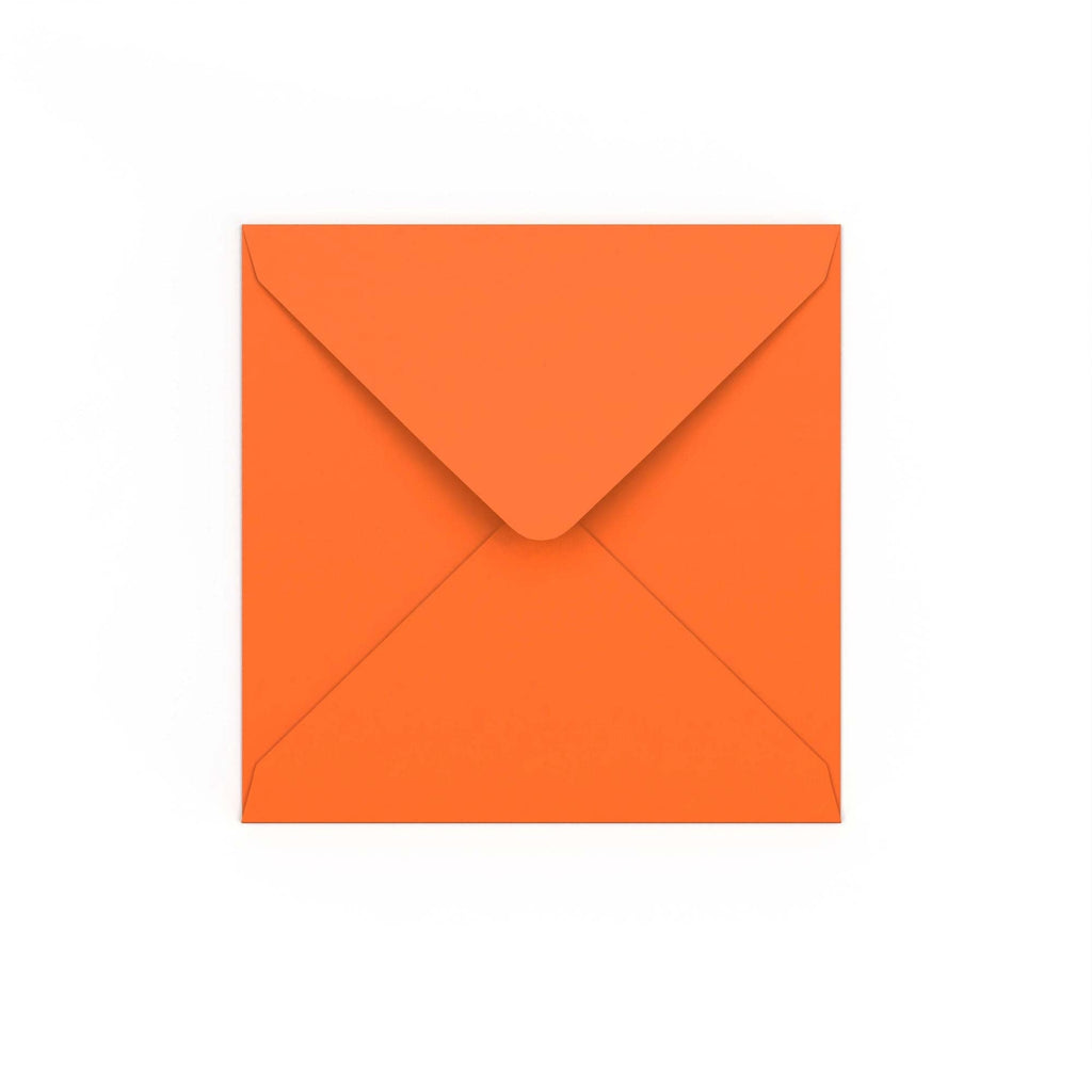 Orange Gummed V-Flap 120gsm Envelope (140 x 140mm)