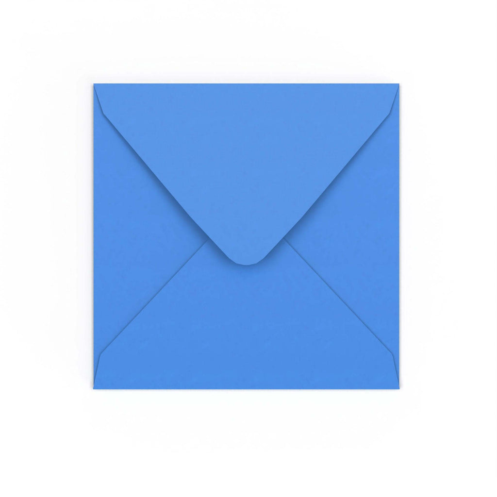 Bright Blue Gummed V-Flap 120gsm Envelope (155 x 155mm)