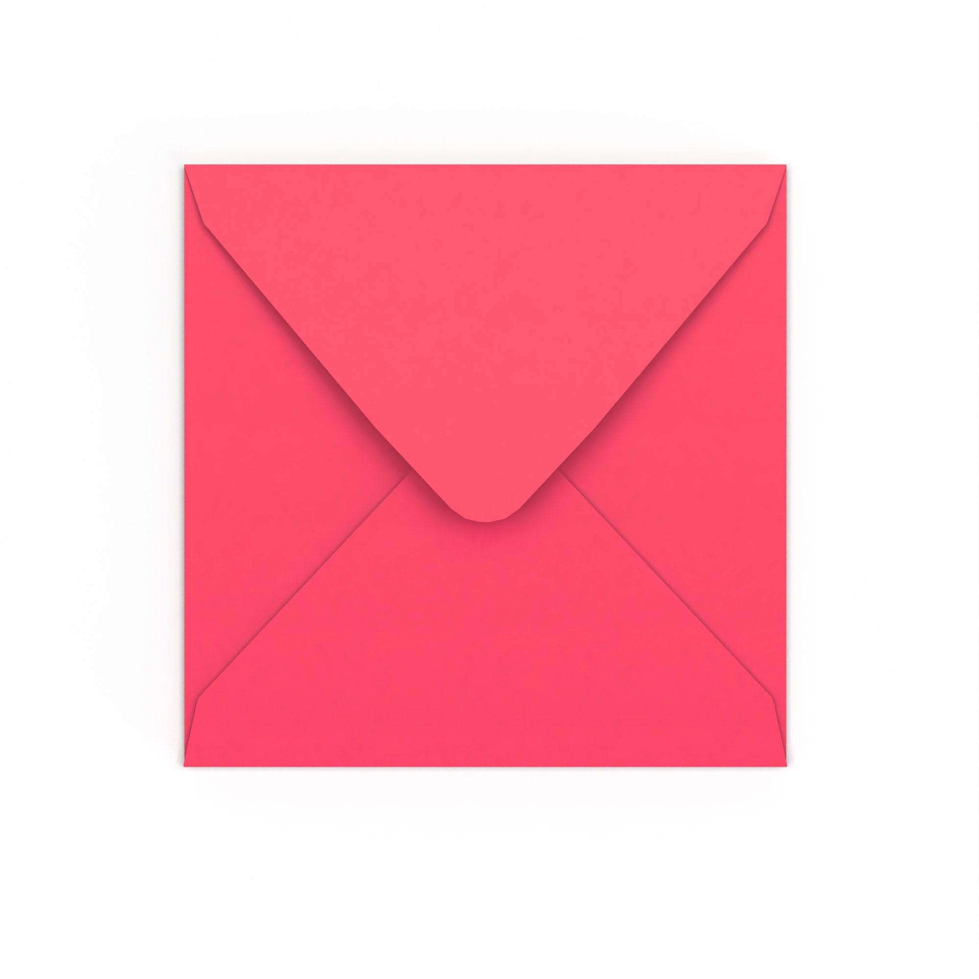 Bright Pink Gummed V-Flap 120gsm Envelope (155 x 155mm)