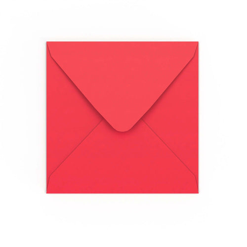Bright Red Gummed V-Flap 120gsm Envelope (155 x 155mm)