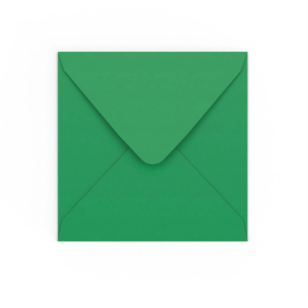 Dark Green Gummed V-Flap 120gsm Envelope (155 x 155mm)