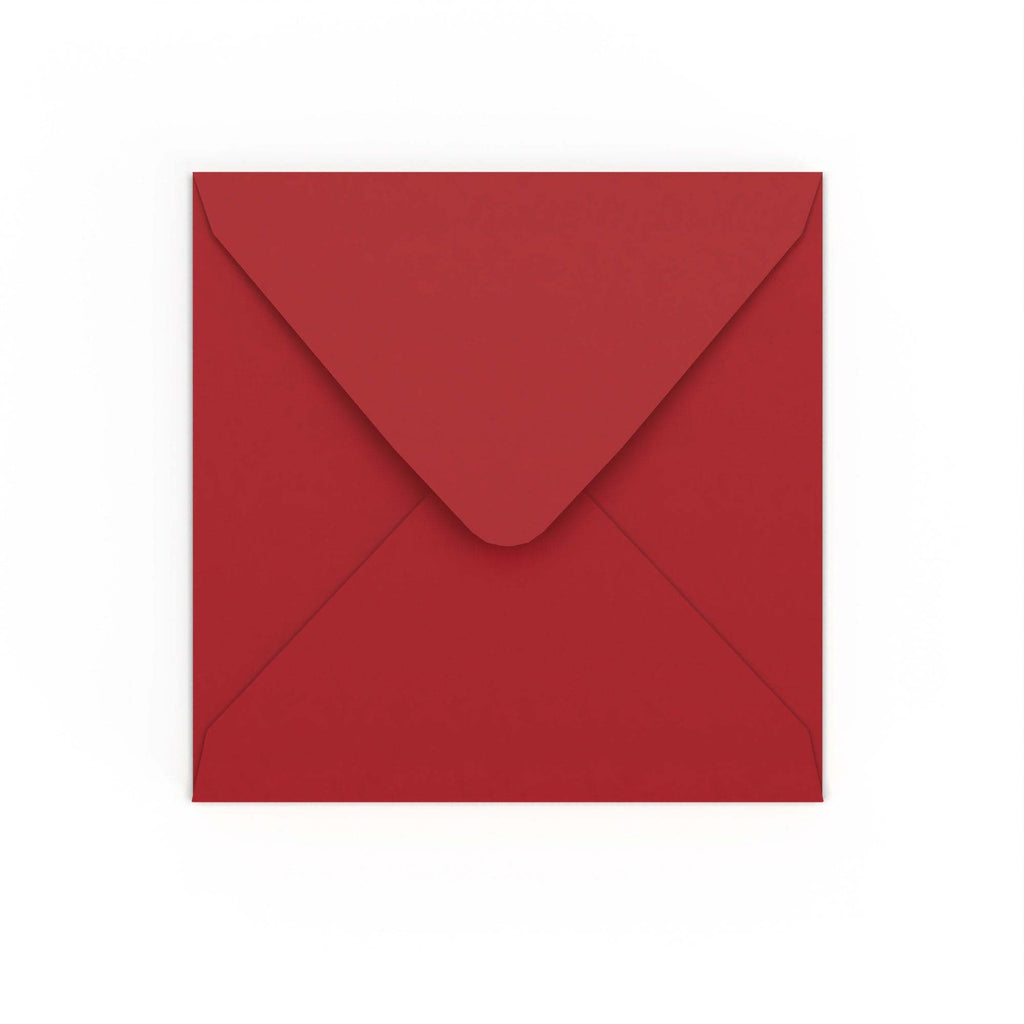 Dark Red Gummed V-Flap 120gsm Envelope (155 x 155mm)