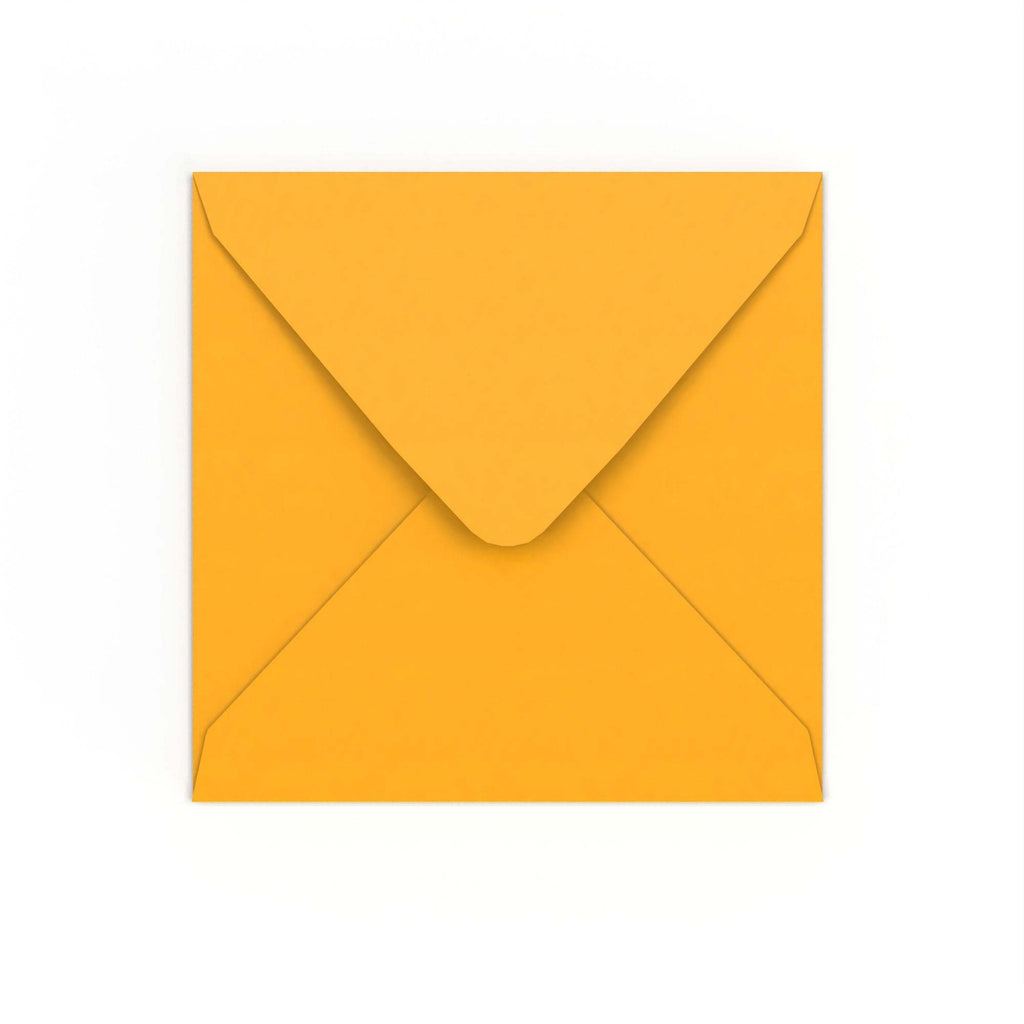 Dark Yellow Gummed V-Flap 120gsm Envelope (155 x 155mm)
