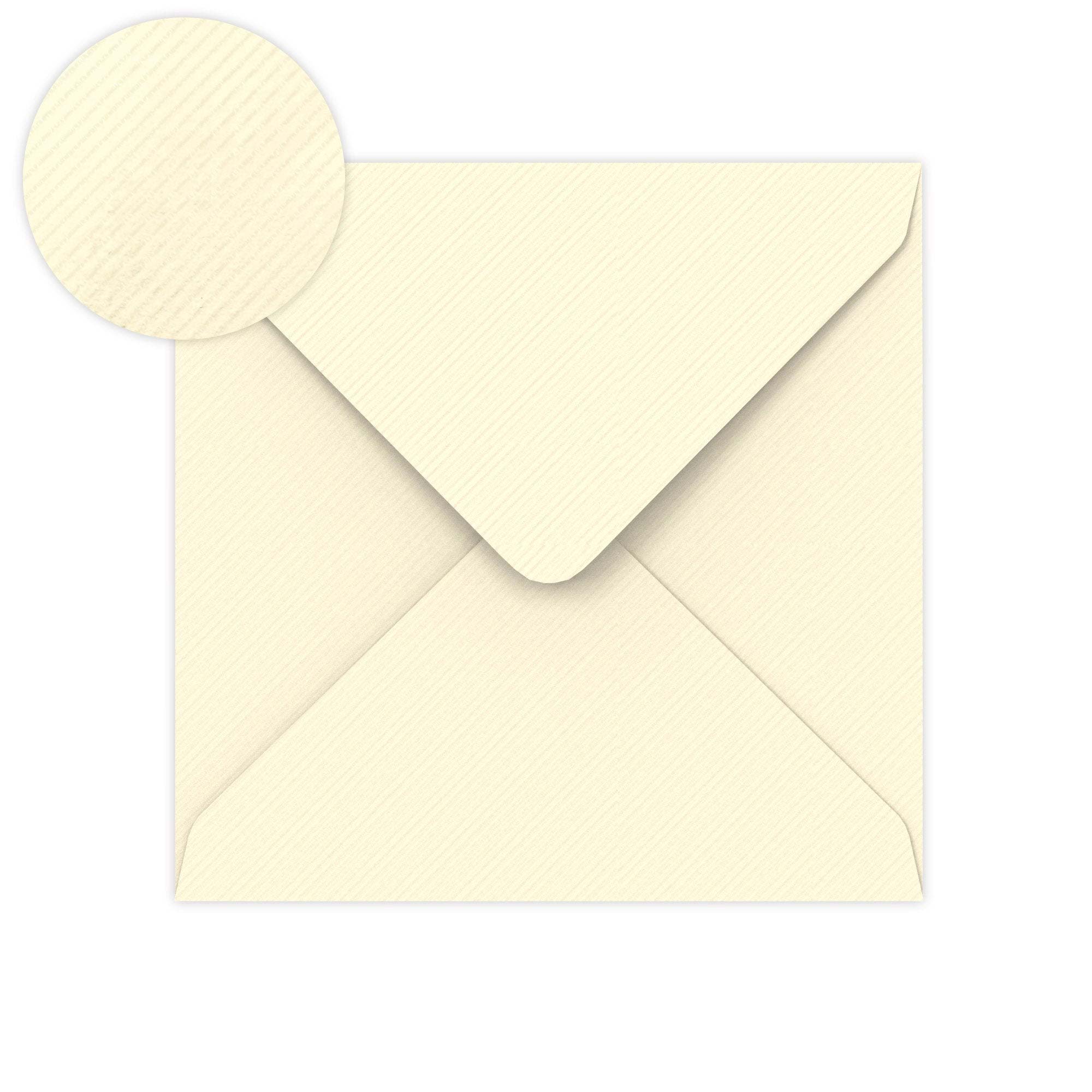 Ivory Gummed V-Flap 120gsm Envelope (155 x 155mm)