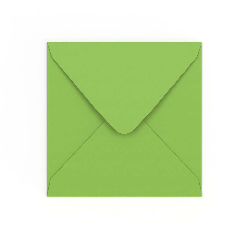Mid Green Gummed V-Flap 120gsm Envelope (155 x 155mm)