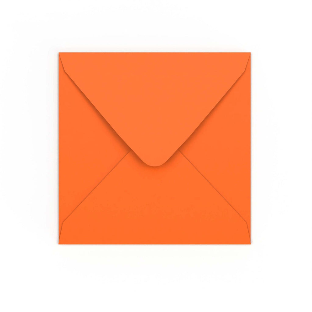 Orange Gummed V-Flap 120gsm Envelope (155 x 155mm)