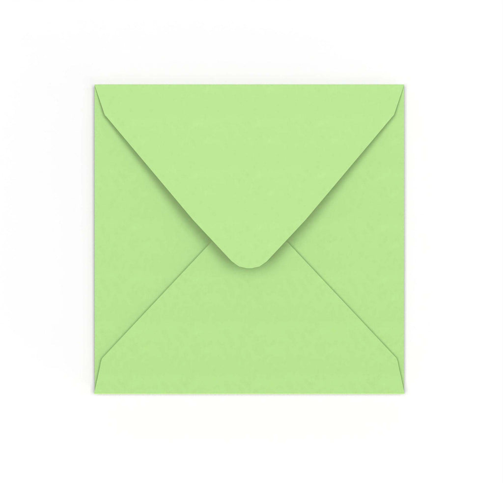 Pale Green Gummed V-Flap 120gsm Envelope (155 x 155mm)