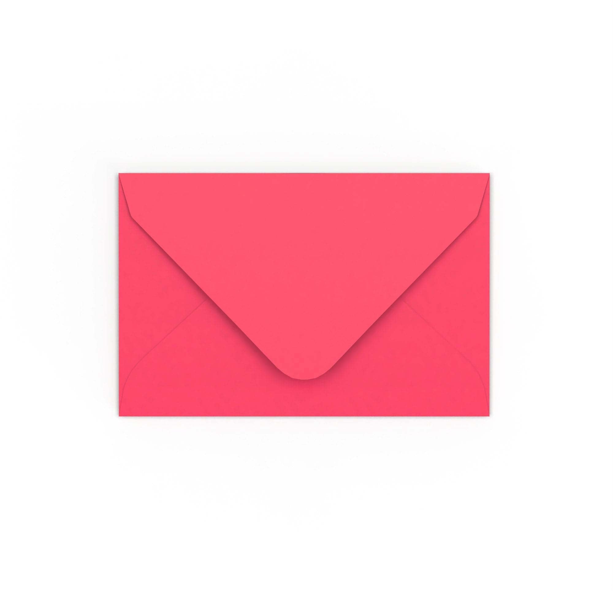 Bright Pink Gummed V-Flap 120gsm Envelope (65 x 94mm)