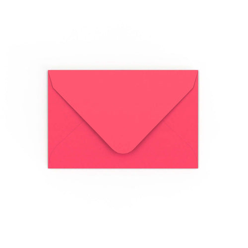 Bright Pink Gummed V-Flap 120gsm Envelope (65 x 94mm)