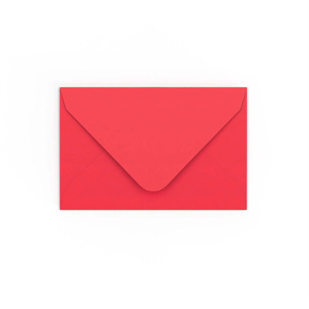 Bright Red Gummed V-Flap 120gsm Envelope (65 x 94mm)