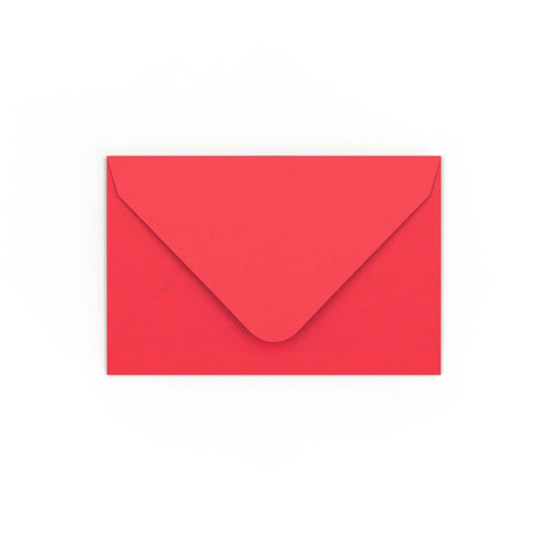 Bright Red Gummed V-Flap 120gsm Envelope (65 x 94mm)