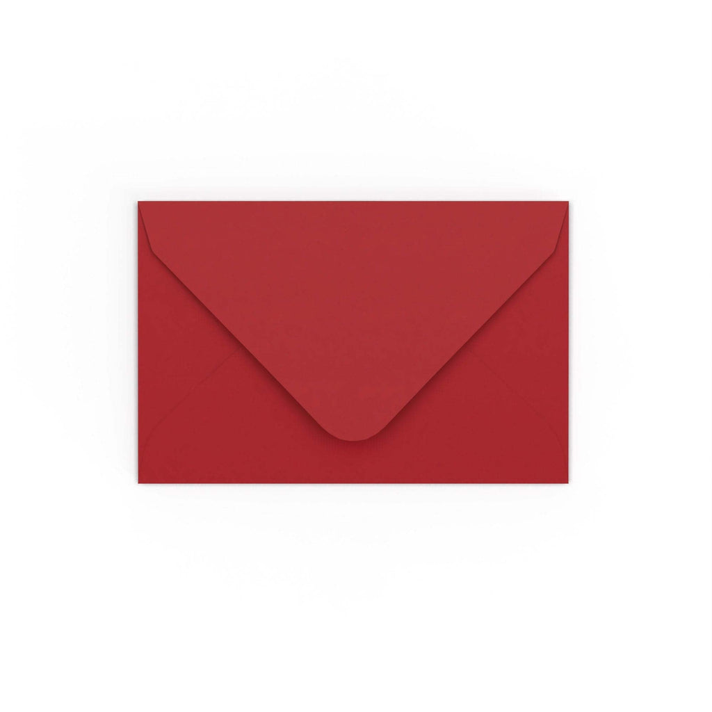 Dark Red Gummed V-Flap 120gsm Envelope (65 x 94mm)