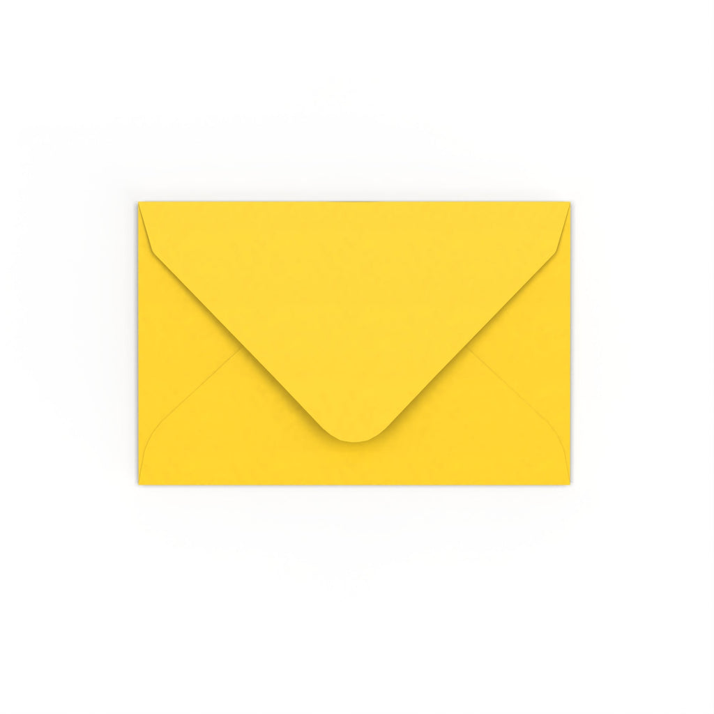 Mid Yellow Gummed V-Flap 120gsm Envelope (65 x 94mm)