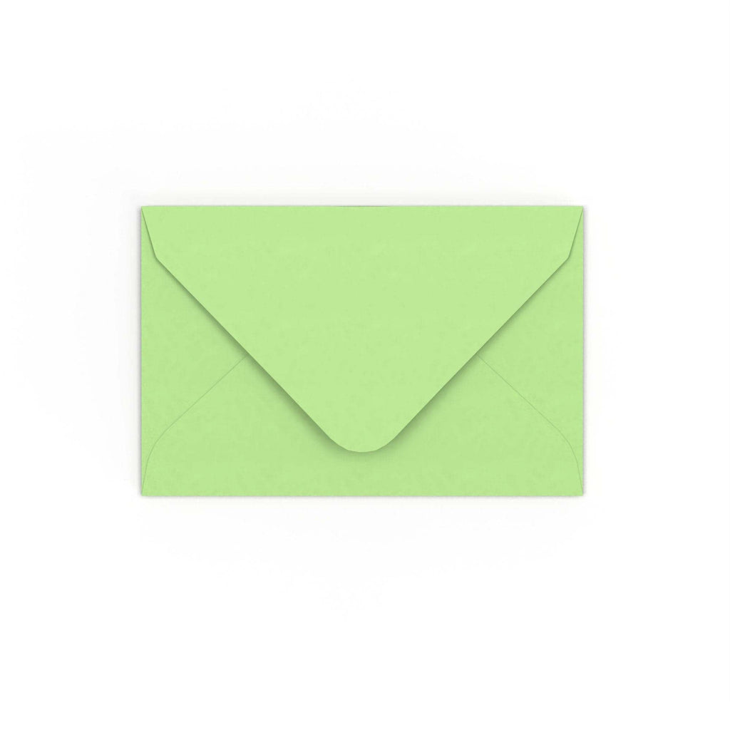 Pale Green Gummed V-Flap 120gsm Envelope (65 x 94mm)