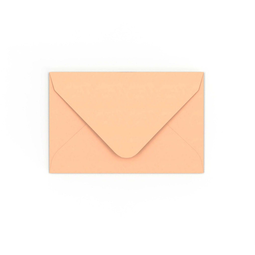 Salmon Pink Gummed V-Flap 120gsm Envelope (65 x 94mm)