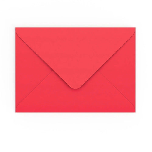 C5 Bright Red 120gsm Gummed V-Flap Envelope (162 x 229mm)
